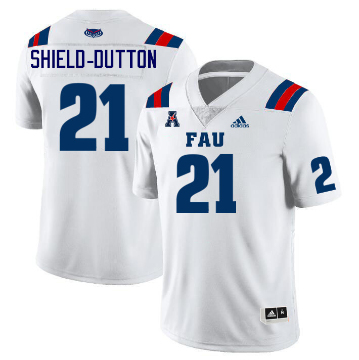 Florida Atlantic Owls #21 Kaden Shield-Dutton College Football Jerseys Stitched Sale-White